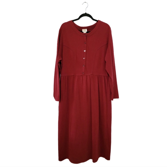 L.L. Bean Vintage Sweatshirt Dress, Long Sleeve,100% cotton, Size XL - Picture 2 of 7